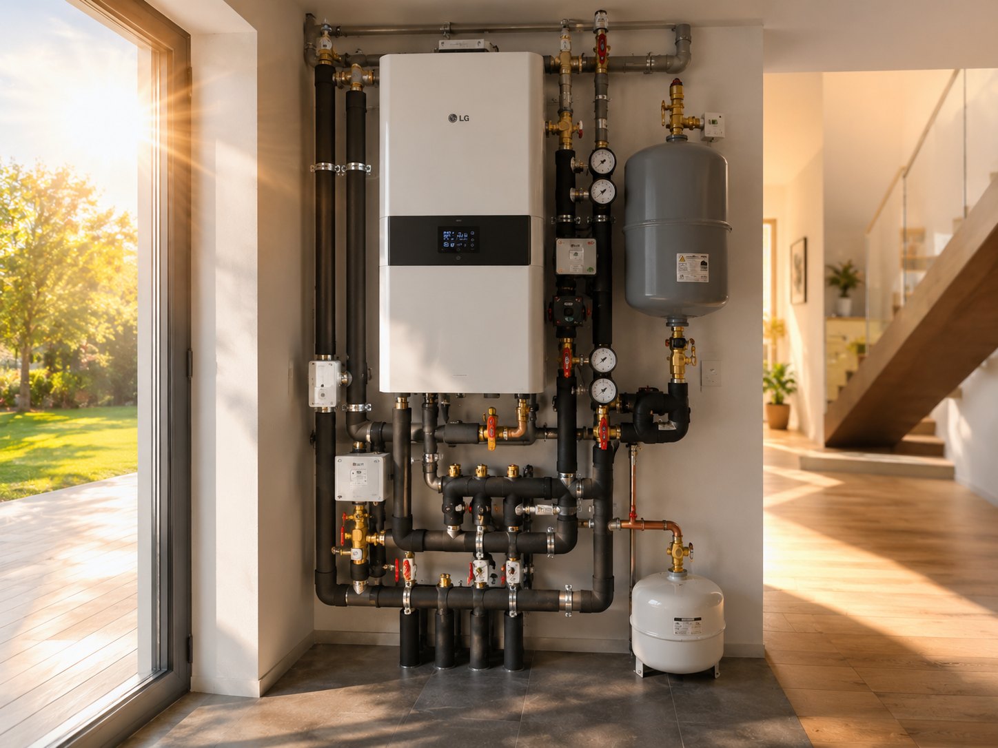 Installation de pompe à chaleur réalisée par Wolt Solution Energy